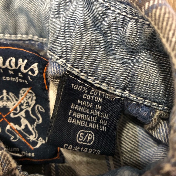 Rumors Original Faded Blue Plaid Button Down Shirt - Picture 13 of 15